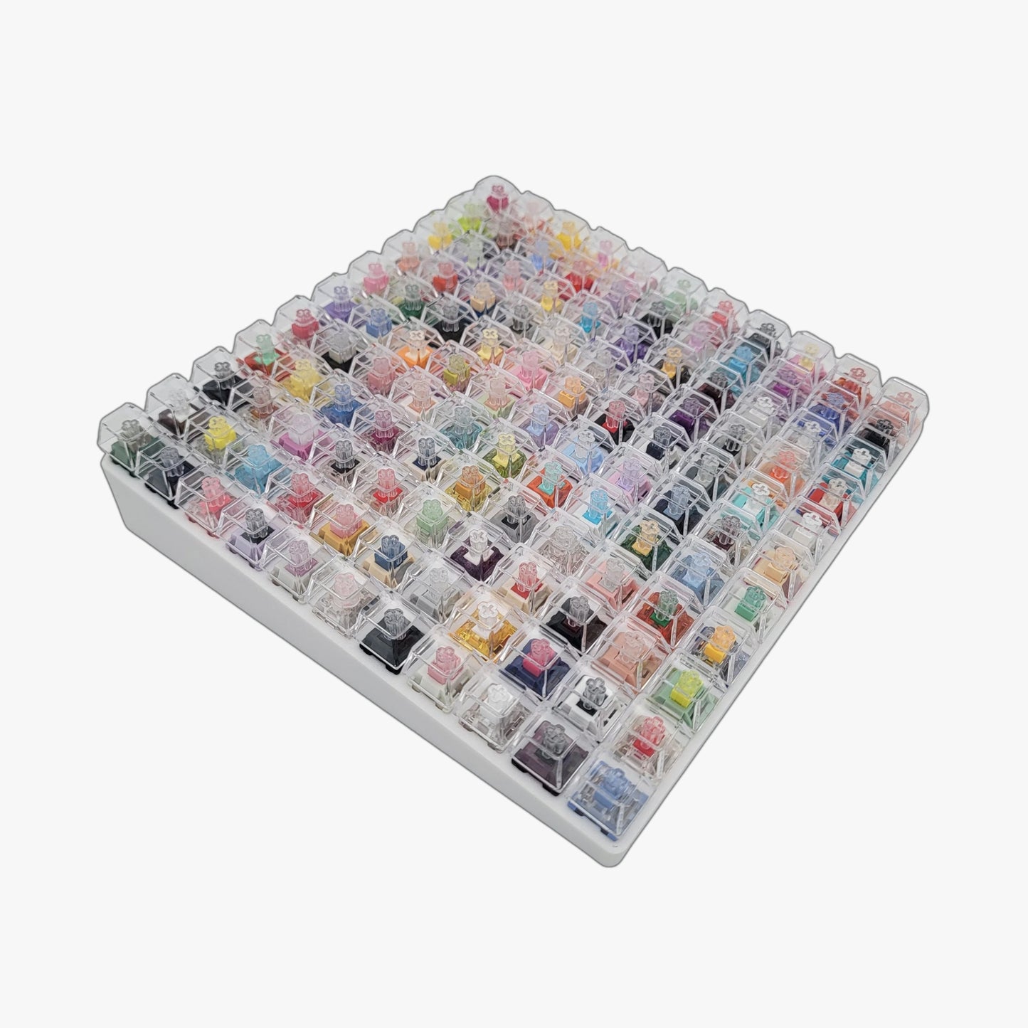 11x11 custom mechanical keyboard switch tester, clear caps
