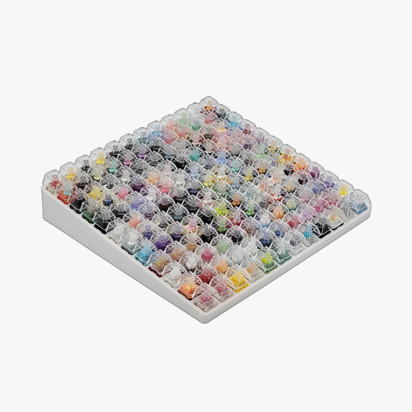 12x12 custom mechanical keyboard switch tester, clear caps