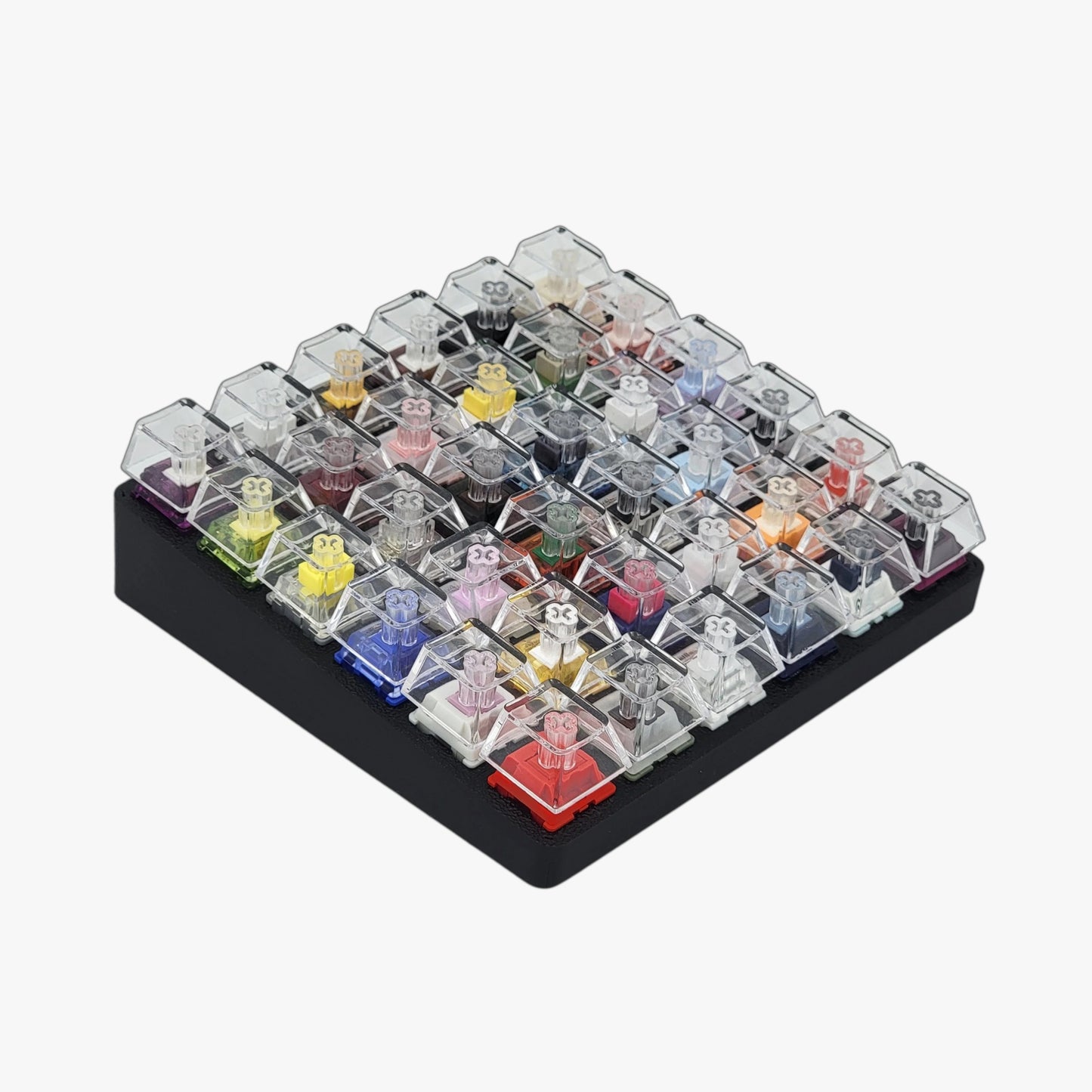 6x6 custom mechanical keyboard switch tester, clear caps