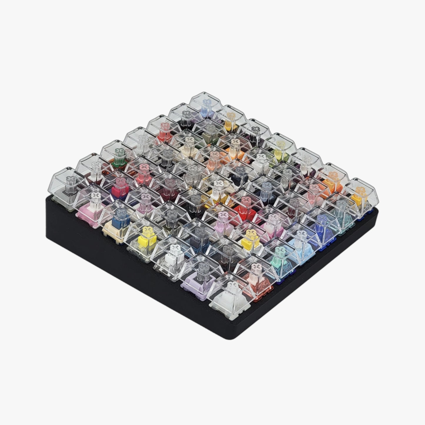 7x7 custom mechanical keyboard switch tester, clear caps