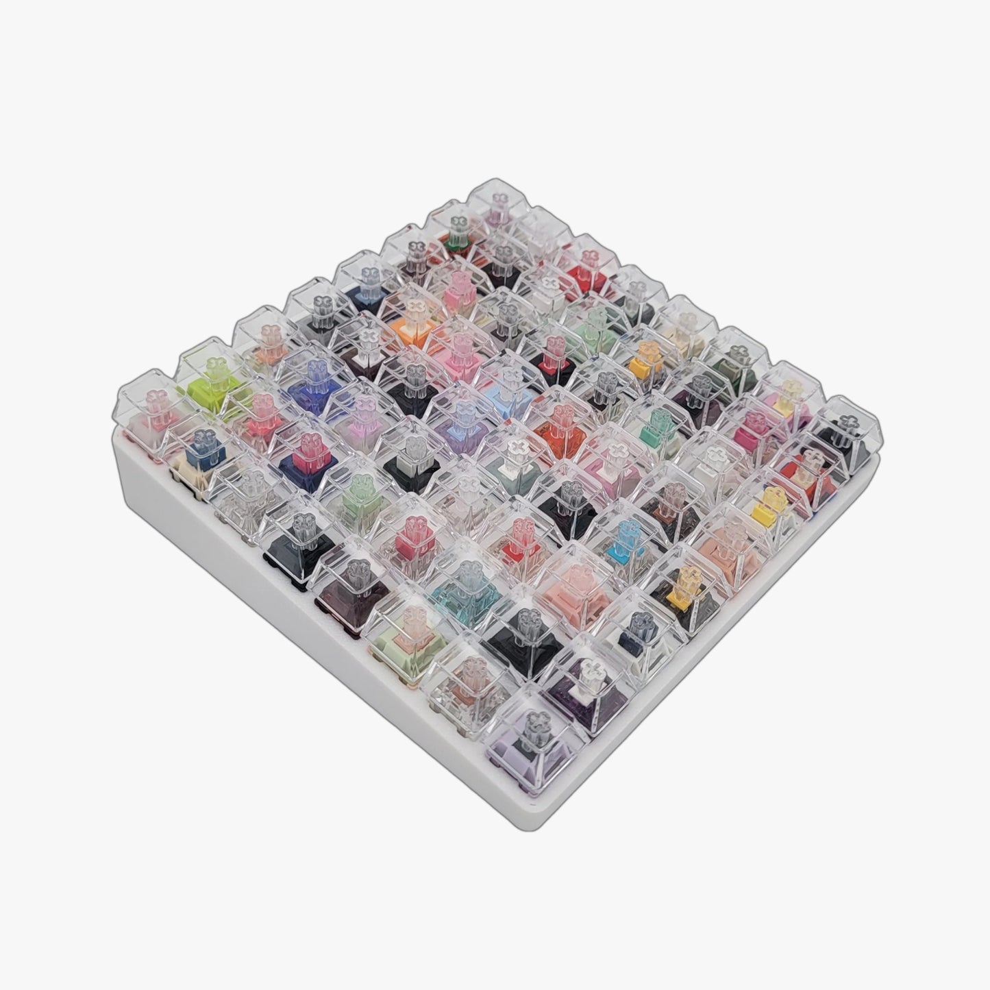 8x8 custom mechanical keyboard switch tester, clear caps